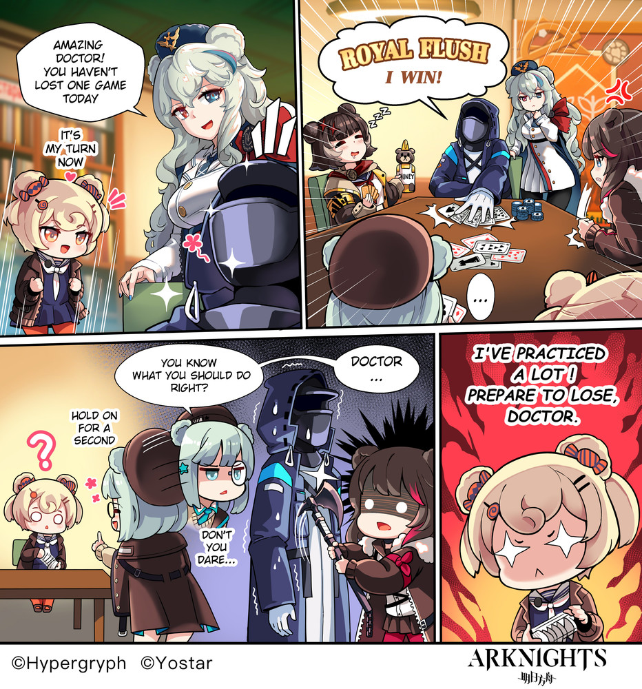 Doctor playing cards with the Ursus students